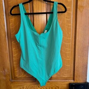 Free People Intimately Clean Lines Bodysuit, Lucky, L, NWOT